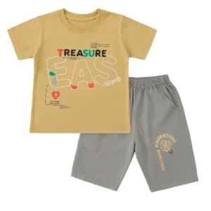 Summer Essentials for Toddlers – Boys' Soft Cotton Tee and Shorts Outfit (1–4 Years)