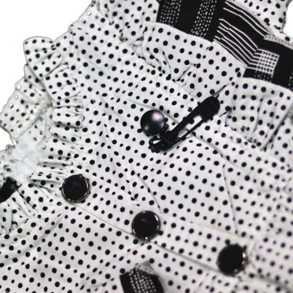 Dots Printed Long Sleeves Baby Frocks Dress with Trouser. - Image 2