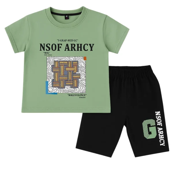 Premium Cotton Summer Outfit for Toddler Boys – Ultra-Soft, Breathable T-Shirt & Shorts Set (Ages 1–4)