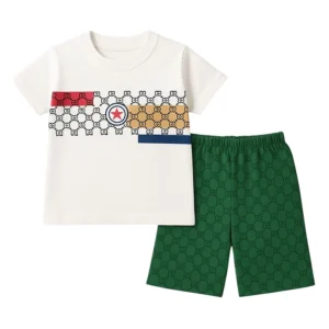 Premium Cotton T-Shirt & Shorts Set – Baby Brisk Toddler Boys Wear for Hot Days (1–4 Years)